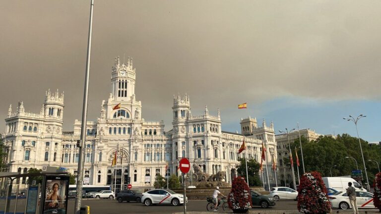 Madrid quedó bajo una cortina de humo por un incendio forestal descontrolado