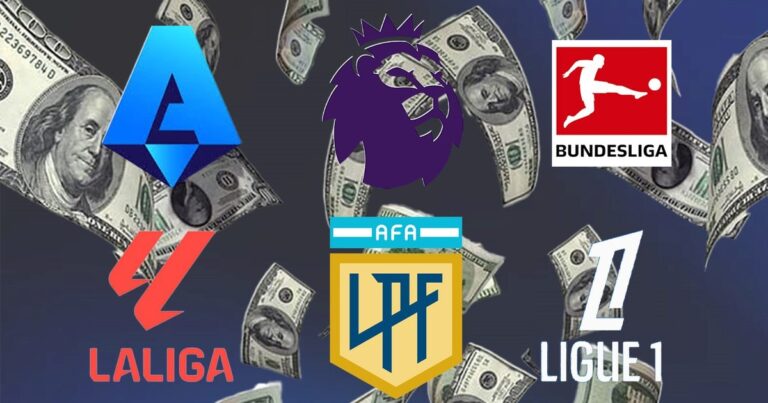 A falta de un mes para que cierre el mercado en Europa, así se encuentra el top de las ligas que más plata llevan gastada en refuerzos