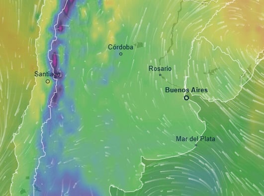 Hay alerta amarilla por vientos y lluvias para este miércoles 30 de julio: las provincias afectadas