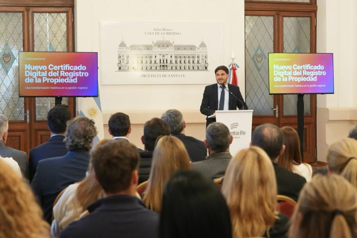 Santa Fe digitalizó el Certificado del Registro de la Propiedad
