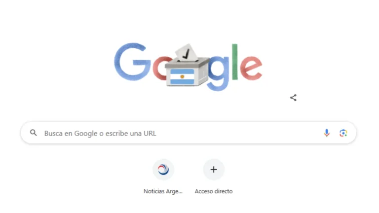 Google celebra las elecciones legislativas 2025 en Argentina con un doodle electoral
