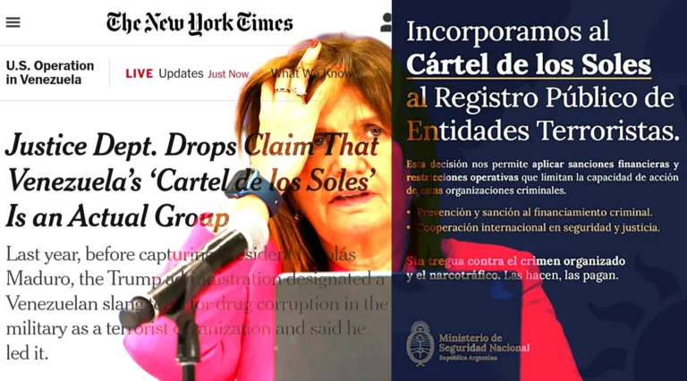 Otro papelón: Argentina declaró terrorista al Cartel de los Soles que, ahora, Estados Unidos admite que no existe